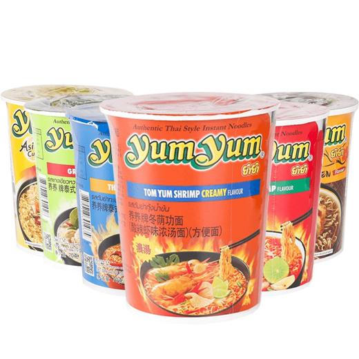 泰国进口yumyum养养杯面桶装冬荫功酸辣虾浓汤泡面方便食品 商品图2