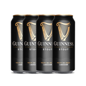 MM 山姆 健力士（Guinness）爱尔兰进口 司陶特啤酒 黑啤 440ml*4