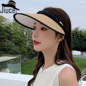 CT-M1703帽子韩国女夏天透气纸布发夹空顶帽大头围适合休闲百搭太阳帽工厂
