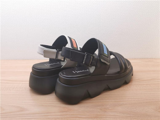 2022豪行夏季新款正品女鞋真皮休闲舒适百搭厚底女凉鞋22251819 商品图5