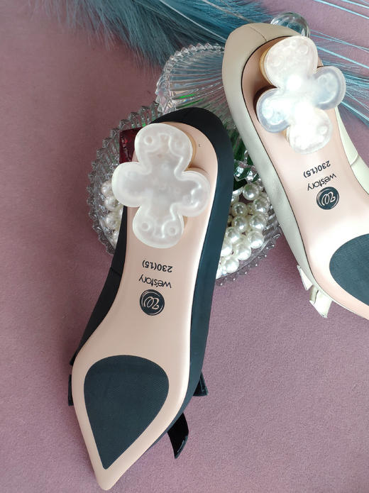 Westory22年早秋新款蝴蝶结尖头浅口低跟平底单鞋奶奶鞋72061 商品图5