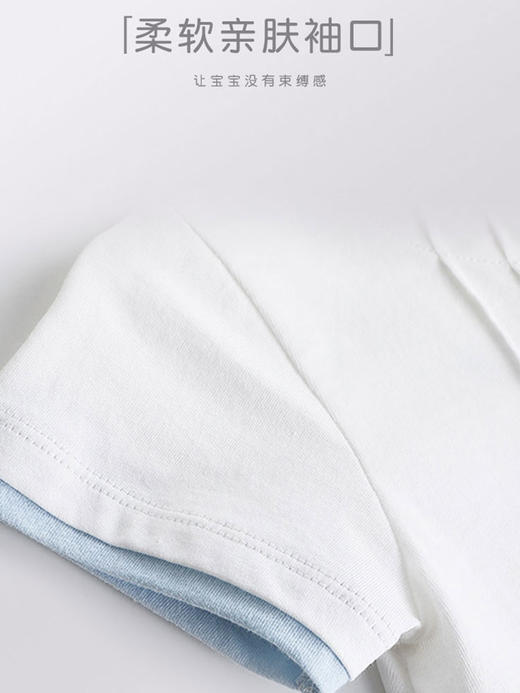 babybean亲豆海上的乐音纯棉宝宝全开哈衣夏季薄款爬服20NY04049B0102 商品图2