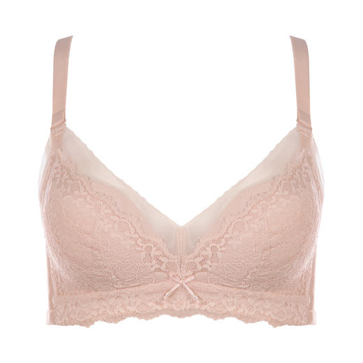 都市丽人内衣自然舒适A:中厚B:薄蕾丝三排扣树脂胶圈3/4杯常规文胸LB22B1 商品图7