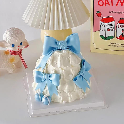 小蓝蝴蝶-翻糖蛋糕 商品图0