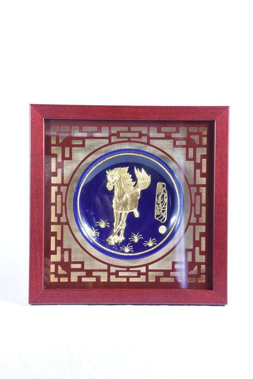 中华老字号马到成功摆件（6英寸蓝釉）送礼必备 商品图2