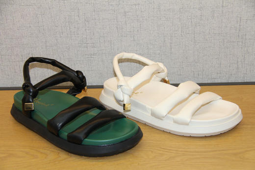 豪行2022年夏季新款22278091平底沙滩鞋厚底白色绑带凉鞋女低跟鞋 专柜正品 商品图2