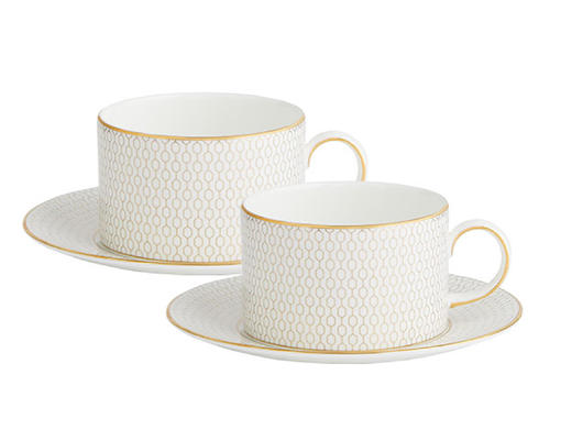 【团购展示】WEDGWOOD玮致活 金色几何两杯两碟 商品图0