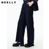 NEELLY纳俪条纹西裤女垂感高级感休闲裤秋季新款宽松直筒阔腿裤N22081H01061 商品缩略图3