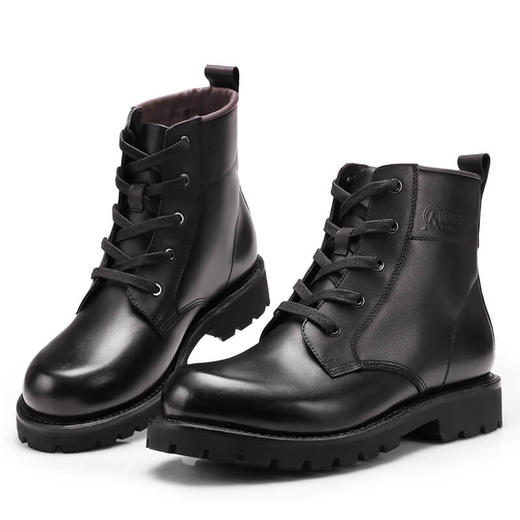 强人3515男靴户外靴百搭耐磨牛皮短靴战训靴固特异单靴 商品图9