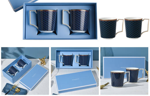 【团购展示】WEDGWOOD玮致活 拜占庭马克杯对杯礼盒 商品图0
