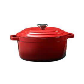 美珑美利 缤彩C+珐琅铸铁锅汤锅提香红26cm