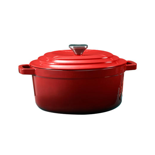 美珑美利 缤彩C+珐琅铸铁锅汤锅提香红26cm 商品图0