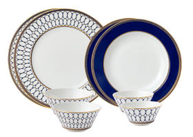 【团购展示】WEDGWOOD玮致活 金粉年华两人食4盘4碗套组