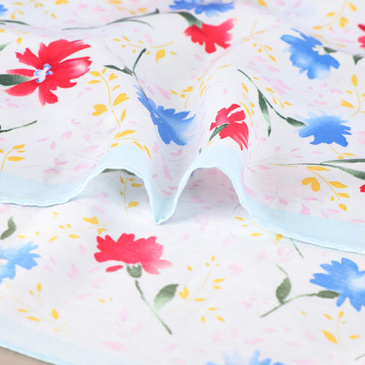 韩国品牌（桑蚕丝棉）印花小方巾 F178 F179 F180 上 商品图7