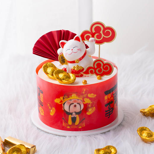 招财进宝-小手一招财源滚滚来！-约5寸【下午茶蛋糕】 商品图1