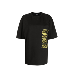 We11done｜烫金图案黑色Tee