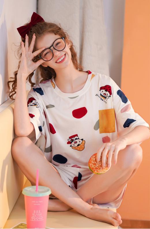 【2件套】唐朵琪纯棉夏季睡衣套装 （100%纯棉） 商品图1