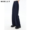 NEELLY纳俪条纹西裤女垂感高级感休闲裤秋季新款宽松直筒阔腿裤N22081H01061 商品缩略图1