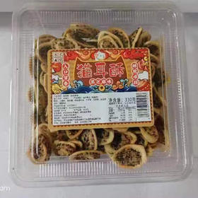 【8.9元/盒】郑业不误猫耳酥芝麻味330克（0708028）