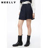 NEELLY纳俪高腰A字条纹百褶半身裙时尚学院风百搭垂感遮肉短裙女N22081E01058 商品缩略图3