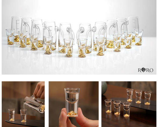 【团购展示】罗比罗丹 福地流金水晶玻璃杯 商品图0