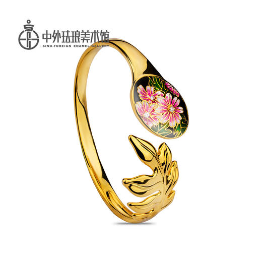 中外珐琅美术馆 《繁花系列》配饰套装&朕的江山 掐丝珐琅茶盘&《好运来》竹节壶& 掐丝珐琅苹果罐 商品图11