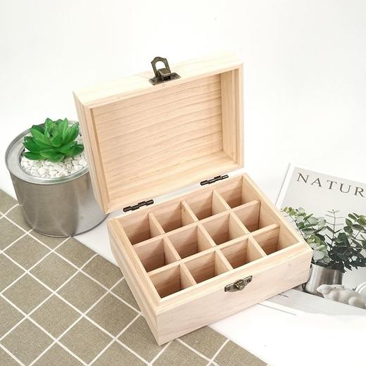12格精油收纳曲面展示架收纳盒 桌面陈列架 多特瑞木制收纳盒15ml 商品图8