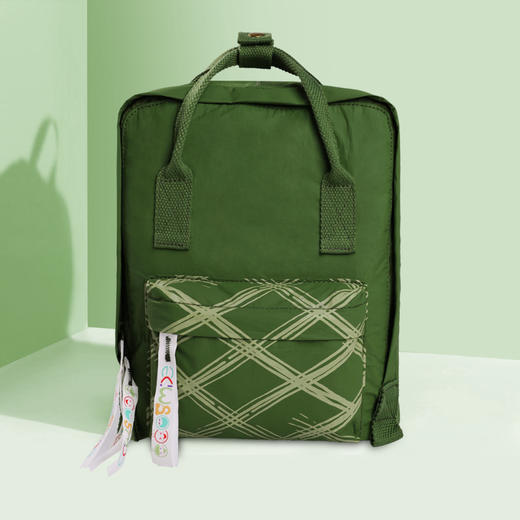 方块形状书包儿童书包女性休闲学生上学背包 商品图5