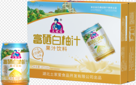 土家爱富硒白柚汁240ml