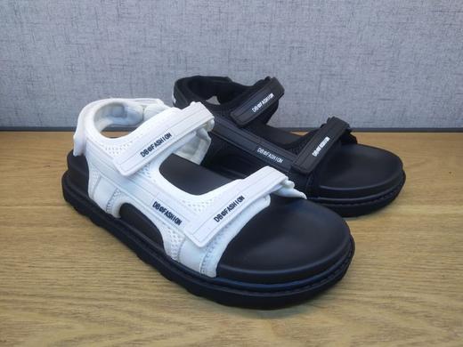 豪行2021年夏季21241038真皮休闲运动凉鞋粘扣简单宽松女鞋沙滩鞋 专柜正品 商品图2