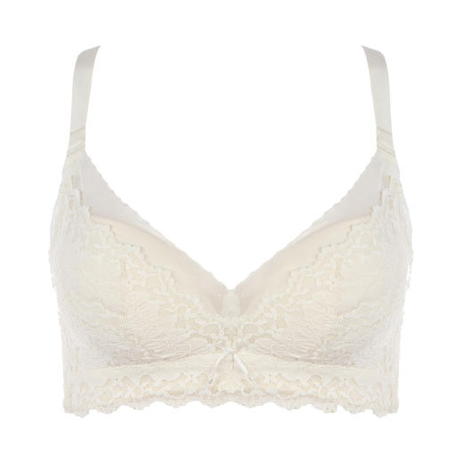 都市丽人内衣自然舒适A:中厚B:薄蕾丝三排扣树脂胶圈3/4杯常规文胸LB22B1 商品图6