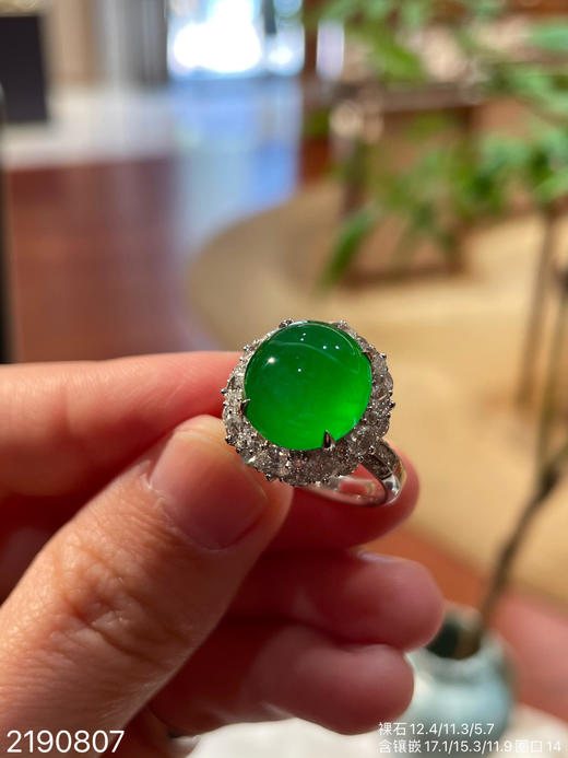 艳绿蛋面戒指【2190807】具体价格微信咨询 商品图8
