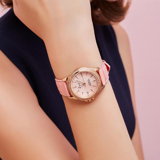 卡罗莱女表机械表女士手表防水时尚款皮带简约腕表 CA1201ML 商品图0