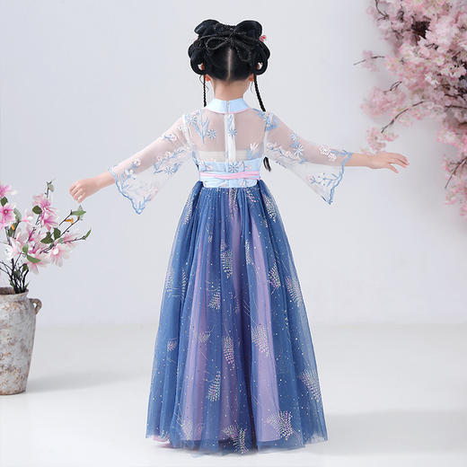 DY-J668儿童汉服古装襦裙新款中国风唐装女孩裙女童连衣裙夏 商品图1