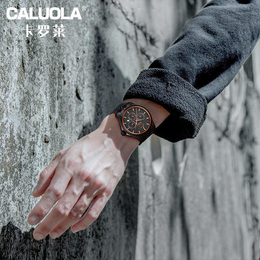 卡罗莱男士手表多功能全自动机械表运动男表防水日历蓝针腕表 CA1163MM 商品图0