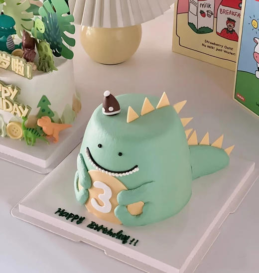 Q萌小恐龙-翻糖蛋糕（提前1天下单） 商品图0