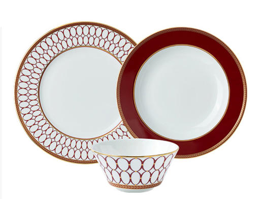 【团购展示】WEDGWOOD玮致活 红粉年华/金粉年华一人食2盘1碗套组 商品图0