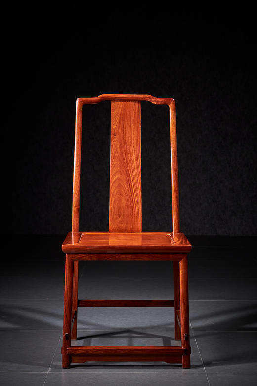 红桥红  家具严选  缅甸花梨（大果紫檀）【素面 S背 不出头 餐椅】 商品图0