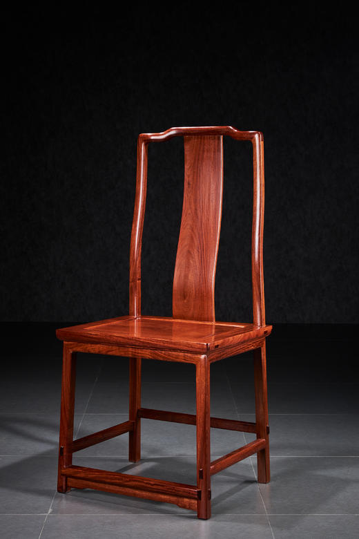 红桥红  家具严选  缅甸花梨（大果紫檀）【素面 S背 不出头 餐椅】 商品图2