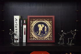 中华老字号马到成功摆件（6英寸蓝釉）送礼必备