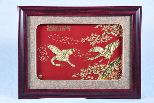 中华老字号牡丹龙凤盘挂件（8英寸红）送礼必备 商品图1