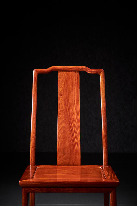 红桥红  家具严选  缅甸花梨（大果紫檀）【素面 S背 不出头 餐椅】 商品图1