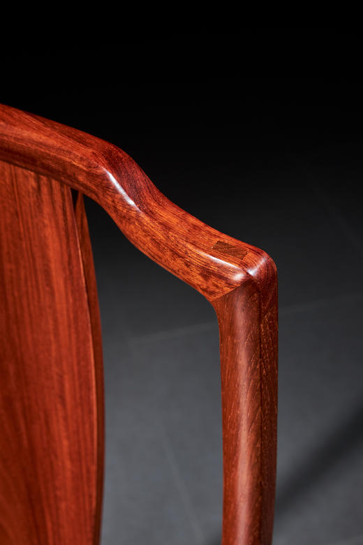 红桥红  家具严选  缅甸花梨（大果紫檀）【素面 S背 不出头 餐椅】 商品图3