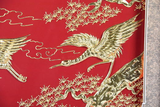 中华老字号牡丹龙凤盘挂件（8英寸红）送礼必备 商品图4