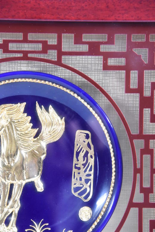 中华老字号马到成功摆件（6英寸蓝釉）送礼必备 商品图4