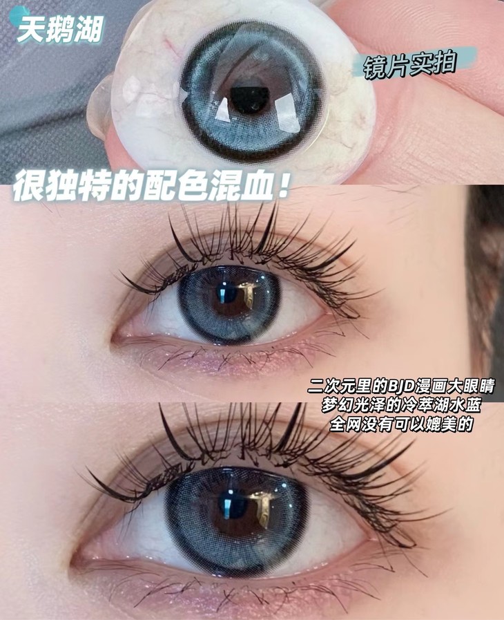 Swancon年抛隐形眼镜 天鹅湖14.5mm 一副/2片-VVCON美瞳网8