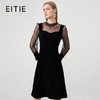 EITIE爱特爱秋款舒适简约镂空花边修身a字裙连衣6707435 商品缩略图0
