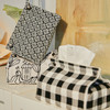 黑白经典系列布艺创意纸巾盒 商品缩略图1