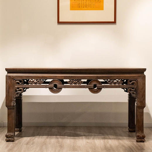 清 红木拱璧纹大画桌 商品图0