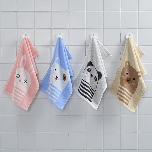 洁丽雅全棉儿童毛巾家用纯棉吸水不掉毛卡通擦脸小面巾男女洗脸巾 商品图2